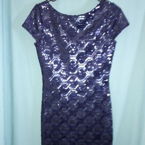 Blue sequin dress